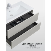 Тумба под раковину AQUATON Сохо 100 cлэйт, галька серая 1A258201AJ9A0