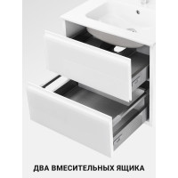 Тумба под раковину AQUATON Римини 60 белый глянец NEW 1A226601RN010