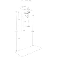 Зеркальный шкаф AQUATON Сильва 50 дуб макиато 1A215502SIW5L