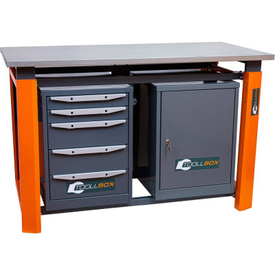 Двухтумбовый верстак Toollbox с регулируемой столешницей серии TBP1500 (TB0-TB5)