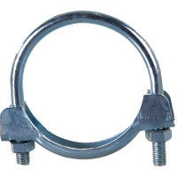 Хомут крепления глушителя Стройбат d 68,5 мм белый цинк 1 шт 360420