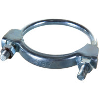 Хомут крепления глушителя Стройбат d 68,5 мм белый цинк 1 шт 360420