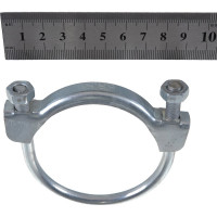 Хомут крепления глушителя Стройбат d 68,5 мм белый цинк 1 шт 360420