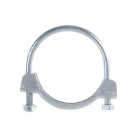 Хомут крепления глушителя Стройбат d 68,5 мм белый цинк 1 шт 360420