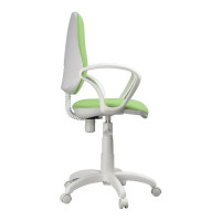 Кресло Фабрикант Престиж пластик WH Ткань Candy green г/п 140 ПВМ PL 600 гольф ролик белый X1507807