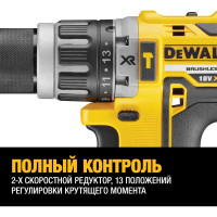 Ударная дрель-шуруповерт DCD796 + углошлифмашина DCG405 DEWALT 2 батареи DCB184 5.0Ah, зарядное устройство DCB115, чемодан TSTAK VI DCK2080P2T-QW