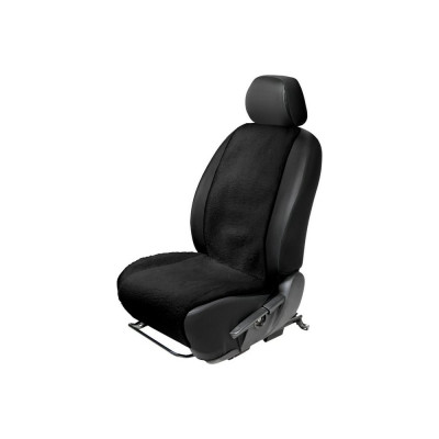 Меховая накидка на сиденье автомобиля AutoFlex овчина, универсальная, 1 шт., цвет черный 91207