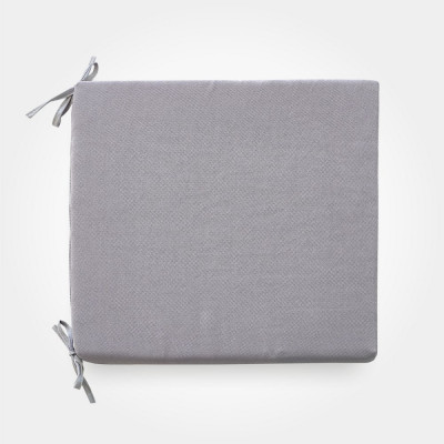 Сидушка на стул witerra жаккард, однотонный двусторонний, серая, 40x40x1.5 см 105018