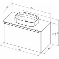 Тумба ALLEN BRAU FANTASY 100 1+1 рapyrus white matt 00274050 1.11004.PWM