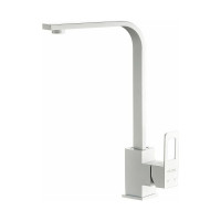 Смеситель для кухни OUTE  белый 360 мм, однорычажное управление, поворотный излив, монтаж на одно отверстие, на гайке T40213BK