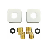 Душевая система OUTE со смесителем и тропическим душем/стойка/душевой гарнитур 730-1200 мм, цвет белый матовый, латунь T9164K