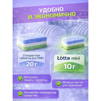 Таблетки для посудомоечных машин Lotta Clean&Fresh Allin1 mini tabs mega 60 шт 4660002311113