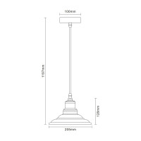 Подвесной светильник Camelion PL-600 С69 белый+старинная медь, LOFT, E27, 40Вт, 230В, металл 13094