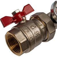 Распределительный коллектор из латуни без расходомеров 8 вых. STOUT SMB 0468 000008