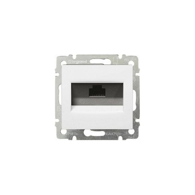 Компьютерная розетка Legrand DIY Valena белая, одинарнаяая, RJ45, 5 категория, крепление винт (без лапок) 694286
