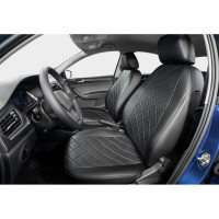 Авточехлы Rival Ромб 40/60 Skoda Rapid LB без зад.подл. 13-/VW Polo LB без зад.подл. 20-, SC.5101.2