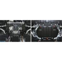 Защита картера ч.2 Hyundai Genesis 2014-2017/Genesis G80/G90 2016-, st 2mm АвтоБроня 111.02354.1