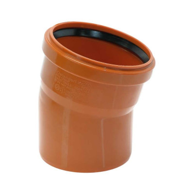 Отвод Ostendorf наружной канализации 125 мм, 15 градусов 221200