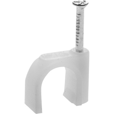 Круглая скоба STAYER с оцинкованным гвоздем для крепления кабеля 14 мм 50 шт. 4510-14