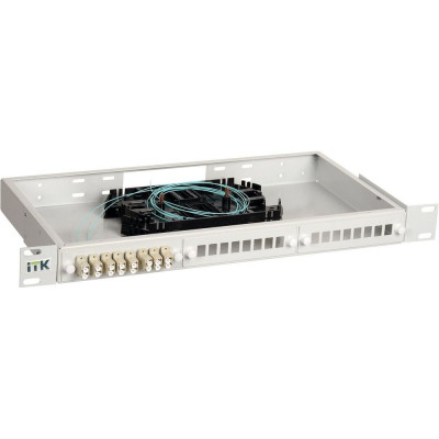 Укомплектованный кросс ITK 1U LC duplex 4 порта OM3 FOBX24-1U-4LCUD03