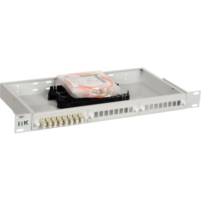 Укомплектованный кросс ITK 1U LC duplex 8 портов OM2 FOBX24-1U-8LCUD50