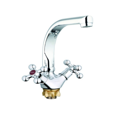 Смеситель для кухни G-lauf с высоким поворотным изливом, белый QTZ4-D856