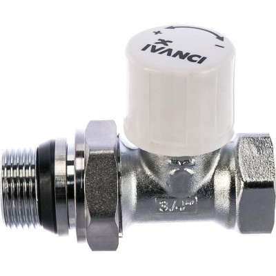 Клапан радиаторный термостатический IVANCI со стопорным кольцом, прямой 3/4" IVC.103005.N.04