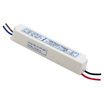 Блок питания SWG для ленты IP67 пластик 20W, 12V, LV-20-12 00000000097