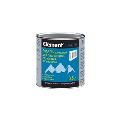 Алкидная эмаль ALPA LR 015 для радиаторов, полуматовая 0,5л 199015