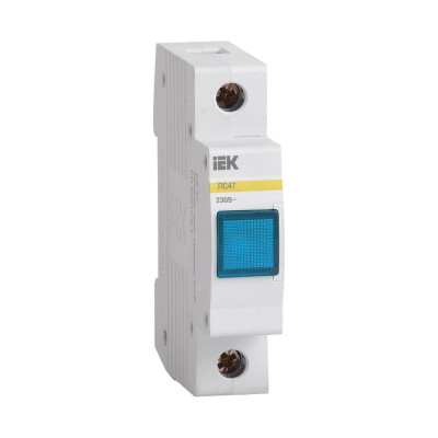Сигнальная лампа IEK, DIN 1P, ЛС-47, ИЭК, синий неон MLS10-230-K07
