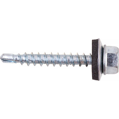 Кровельные саморезы с буром Стройбат 4,8x35 светло серый 352790