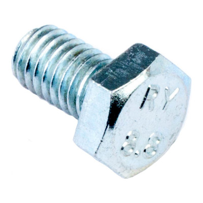 Болт Стройбат DIN 933 М 6x10 белый цинк 8 шт 243711