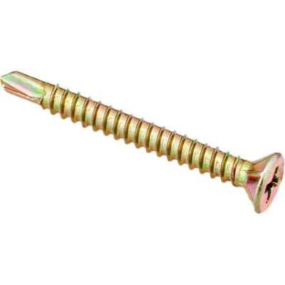 Саморезы для монтажа окон с буром Стройбат 3,9x16 желтый цинк 10 шт 275071