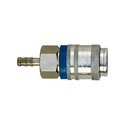 Пневморозетка быстроразъемная универсальная Х300 U с соединением под шланг  "ёлочка" 6 мм WALCOM 10221U