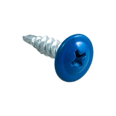 Саморезы для тонких пластин с буром Стройбат 4,2x16 синий/белый цинк 20 шт 226840