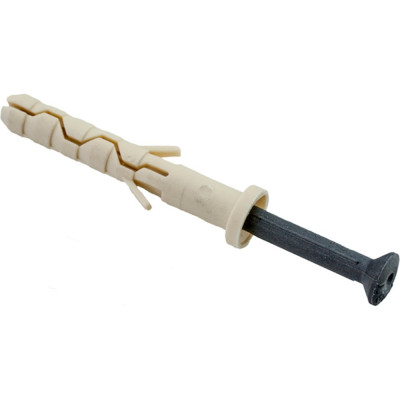 Дюбель-гвоздь с нейлон гвоздем цилиндрический Стройбат 6x40 18 шт 251010