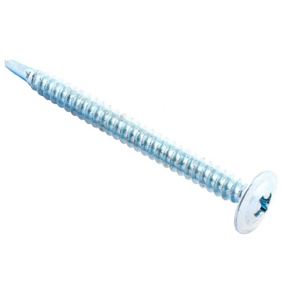 Саморезы для тонких пластин с буром Стройбат 4,2x75 белый цинк 4 шт 226571