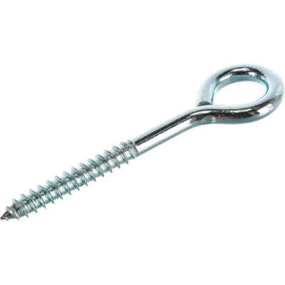 Крюк-кольцо Стройбат 8,0x100 белый цинк 1 шт 219051