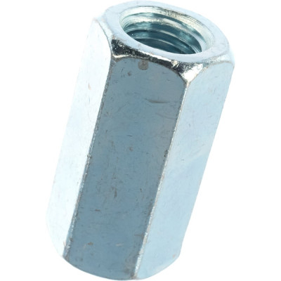 Переходная гайка Стройбат DIN 6334 М20 белый цинк 1 шт 248801