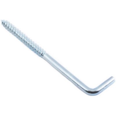 Г-образный крюк Стройбат 8,0х100 белый цинк 1 шт 219001