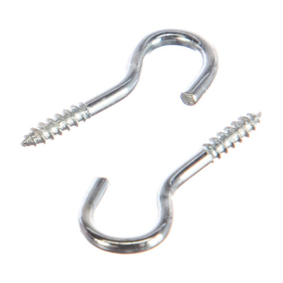 Крюк-полукольцо Стройбат 2,5x25 белый цинк 6 шт 226651