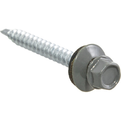 Кровельные саморезы с буром Стройбат 4,8x50 темно-серый 10 шт. 352930