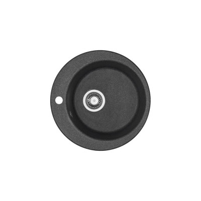 Кухонная Мойка AQUATON Иверия Кругл. 480мм.Графит аналог черн NEW 00040608 1A711032IV210