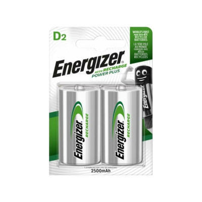Батарейка Energizer Power Plus NH50/D 2500, 2 штуки в блистере Pre-Ch 7638900138757