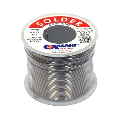Припой (1 мм, 0.25 кг, Sn63/Pb37, СF60 флюс RA) ASAHI 00-00004403