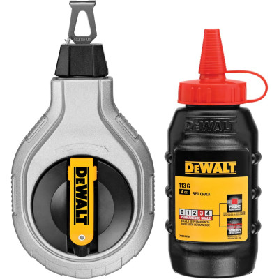 Разметочный шнур DEWALT 6:1 + красный меловой порошок DWHT47408-0