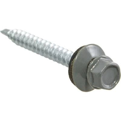 Кровельные саморезы с буром Стройбат 4,8x28 тем.серые 300 шт. 287290