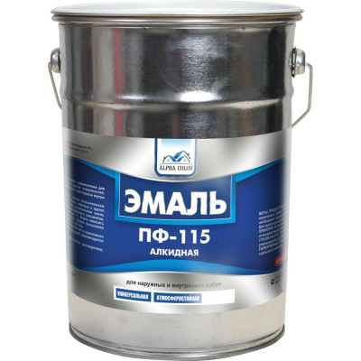 Эмаль  Alpha Color ПФ 115, белая, матовая, 5 кг 34715
