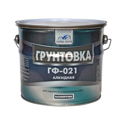 Грунтовка  Alpha Color ГФ-021, красно-коричневый, 3.2 кг 35106