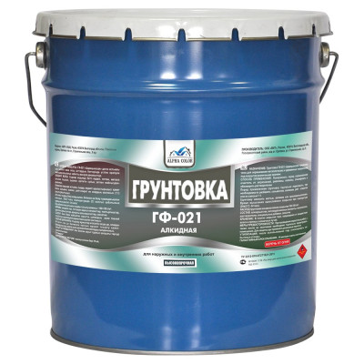 Грунтовка  Alpha Color ГФ-021, серая, 20 кг 35156